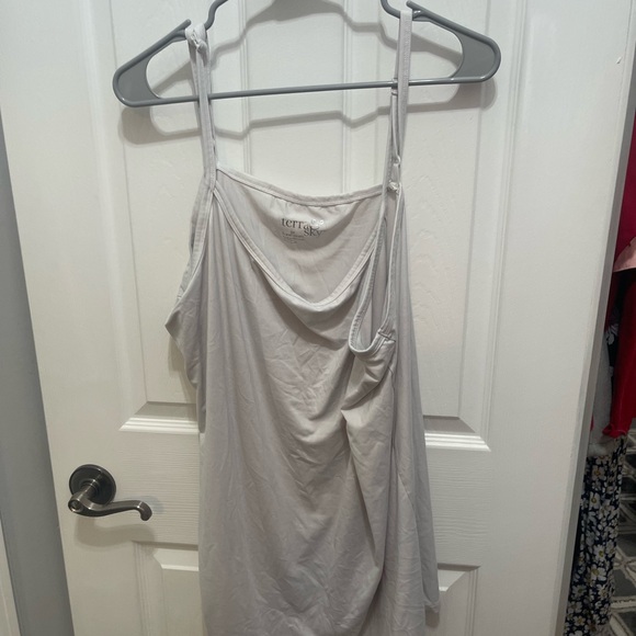 Terra & Sky Gray Ruched Asymmetrical Camisole - Picture 5 of 9